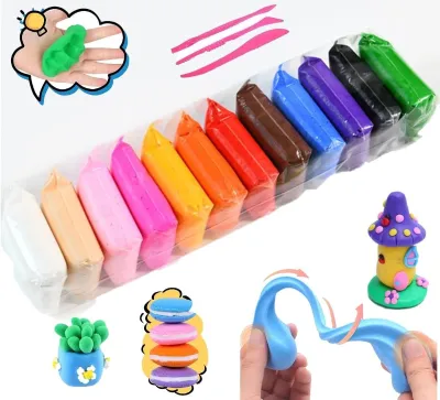 12 Color DIY Molding Magic Clay with Tools